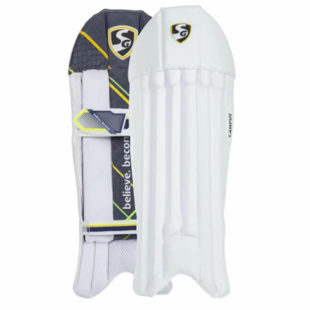 Campus Cricket Wicket Keeping Leg Guard  -  Mens, White