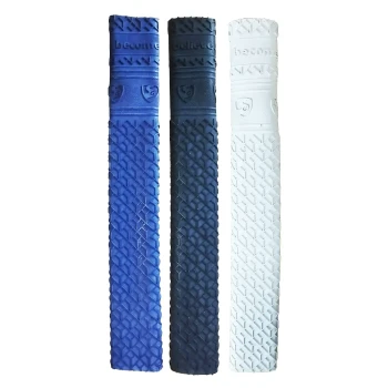 Rubber Matrix Cricket Bat Grip  -  Navy,Black,White, SH, Chevring