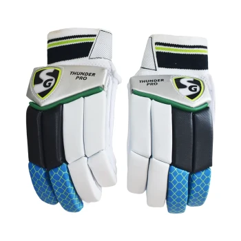 Thunder Pro Cricket Batting Glove  -  Mens, Blue,White, Right-handed
