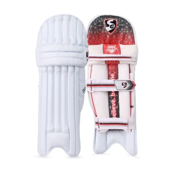 Players Xtreme Cricket Leg Guard  -  Mens, White, Right-handed