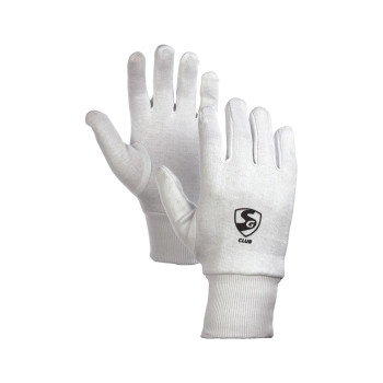 Club Cricket Batting Inner Glove  -  Mens, White