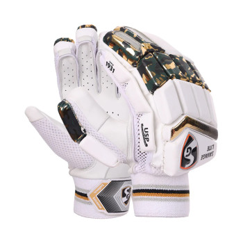 Savage Lite Cricket Batting Glove  -  Mens, Gold,Green,White, Right-ha