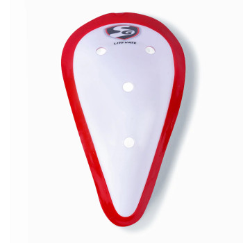Litevate Cricket Abdominal Guard  -  Mens, Red, White
