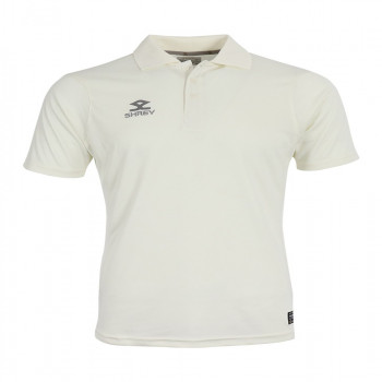 Match Cricket White T-Shirt  -  XXL, Off White, Mens, Polo Neck, Half