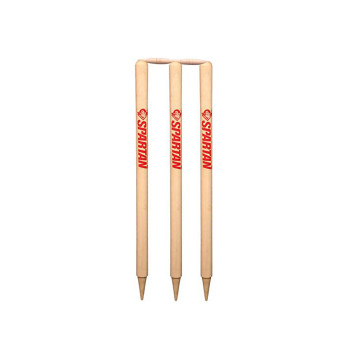 Wooden Deco Cricket Stumps  -  Off White, Pack Of 6