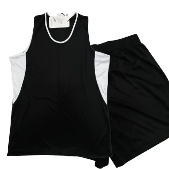 TW5374 Basketball T-Shirt and Lower set  -  M, Black