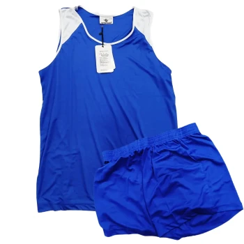 TW5374 Basketball T-Shirt and Lower set  -  XL, Blue, White