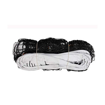 Zigma Nylon 3side Volleyball Net  -  L 7.32 x H 2.44 m, Black, White 