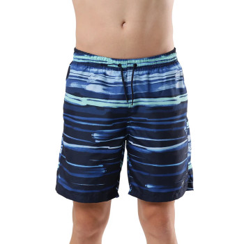 Digital Printed 18" Swimming Shorts  -  M, Blue,White, Mens