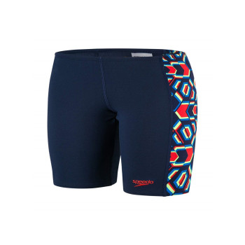 JM Allover Panel Swimming Shorts  -  28, Navy,Orange, Kids