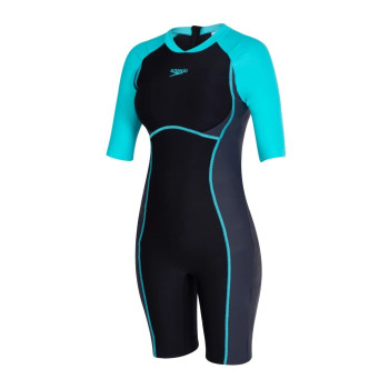 Essential Spliced Swimming Kneesuite  -  40, Blue, Grey, Black, Womens