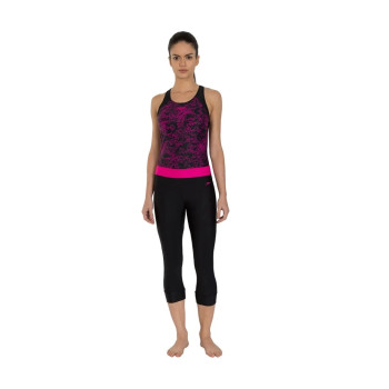 Solid Swimming Capri Pant  -  8 Years, Pink, Black, Girls