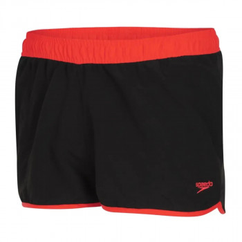 Sports Solid 12 Swimming Shorts  -  S, Red, Black