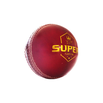 Ton Super Cricket Leather Ball  -  Red