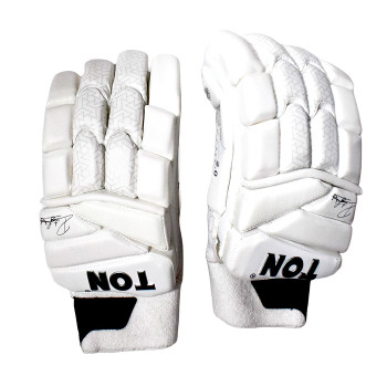 Ton Pro 2.0 Cricket Batting Glove  -  Mens, White, Left-handed