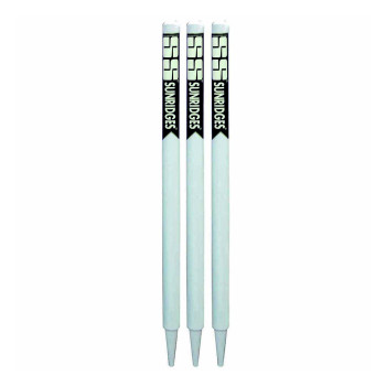 2nd Grade Wood Cricket Stumps  -  Off White, Pack Of 6