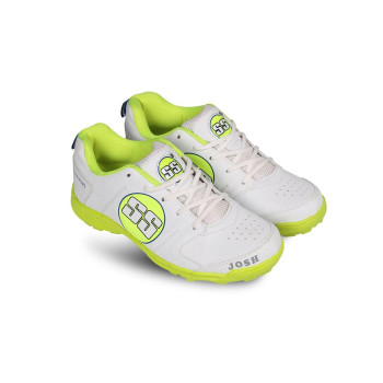 Josh Cricket Shoes  -  4, White,Yellow, Kids