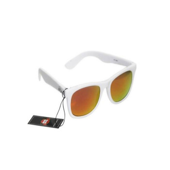 Classy Red White Frame Cricket Sunglass  -  Plastic