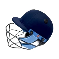 Shrey Match 2.0 Steel Cricket Helmet With Adjustable Visor & 4 Round Velcro Sets - Adult Size, Blue