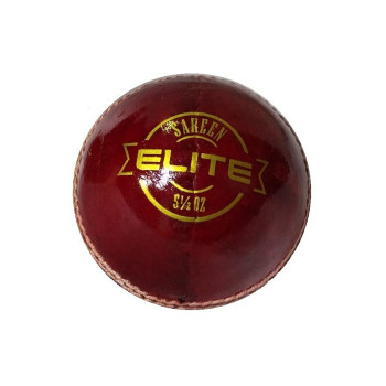 Elite Cricket Leather Ball  -  Red
