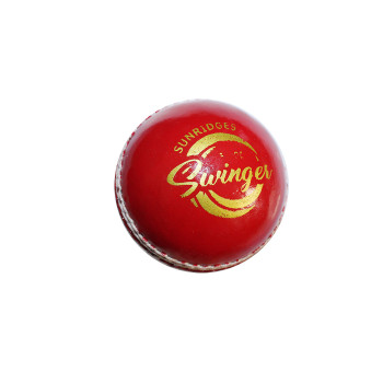Swinger Cricket Leather Ball  -  Red