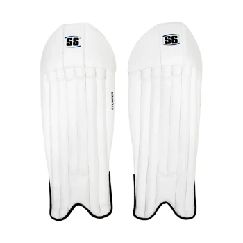 Stumper Cricket Wicket Keeping Leg Guard  -  Mens, White