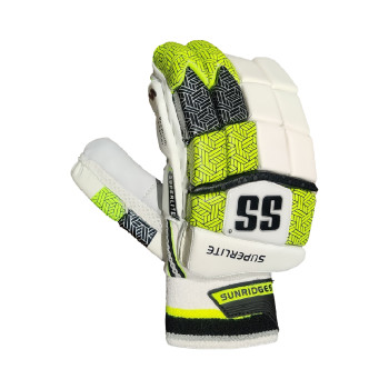 Superlite Cricket Batting Glove  -  Mens, Black,Green,White, Right-han