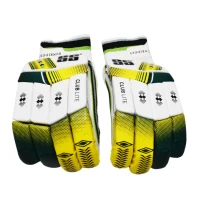 Clublite Cricket Batting Glove  -  Mens, Green,White,Yellow, Right-han