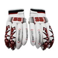 College MX Cricket Batting Glove  -  Mens, Red,Black,White, Right-hand