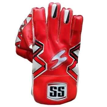 Match Cricket Wicket Keeping Gloves  -  Mens, Red