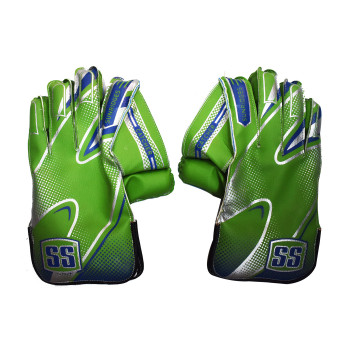Catcher Cricket Wicket Keeping Gloves  -  Mens, Blue,Green