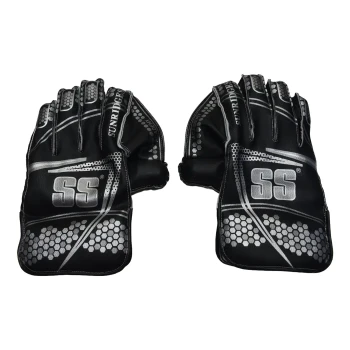 Academy Cricket Wicket Keeping Gloves  -  Mens, Black