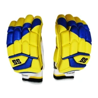 Supertest Cricket Batting Glove  -  Mens, Blue,Yellow, Left-handed