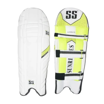 Superlite Cricket Leg Guard  -  Mens, White, Right-handed