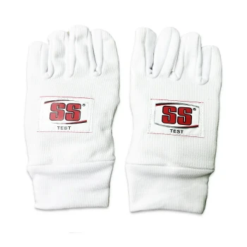 Test Cricket Wicket Keeping Inner Gloves  -  Boys, White