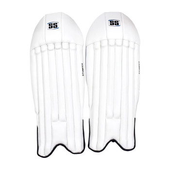 Stumper Cricket Wicket Keeping Leg Guard  -  Boys, White