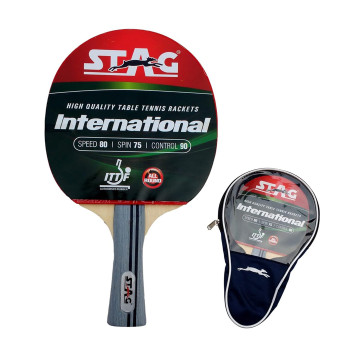 International Table Tennis Racket  -  Red,Black