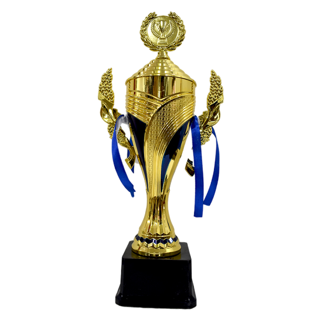 TE Style 2024 (Blue) Trophy  -  19 Inch, Blue,Gold