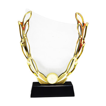 B522 Acrylic Trophy  -  9 Inch, Gold,Brown