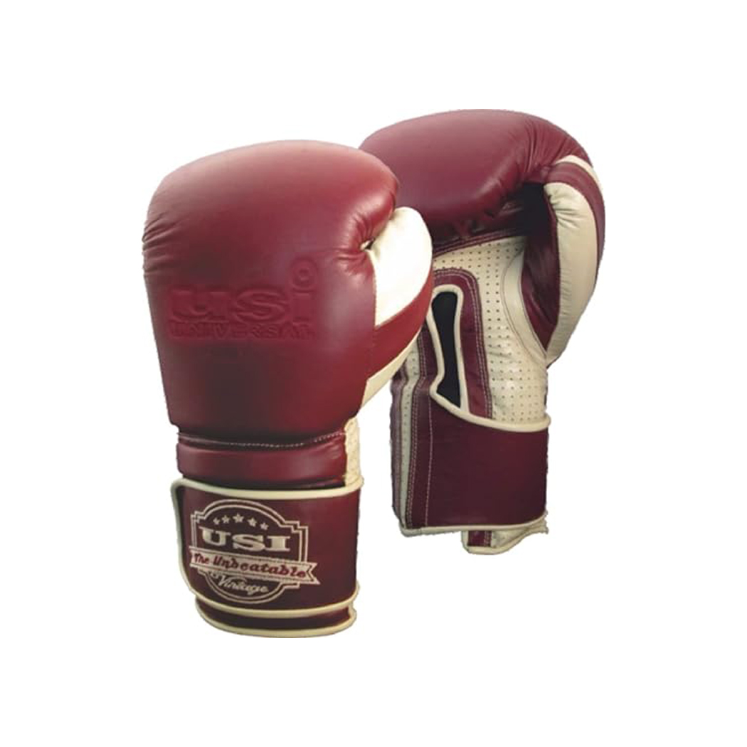 USI Vintage Heavy Bag Boxing Gloves - Medium, Maroon