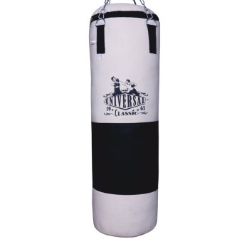 Bouncer Canvas Unfilled Boxing Punching Bag  -  60 CM, Black, White