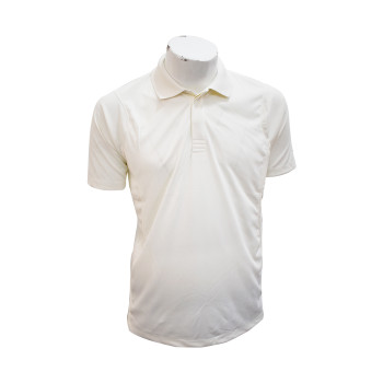 Smash Pro Cricket White T-Shirt  -  M, Off White, Mens, Polo Neck, Hal
