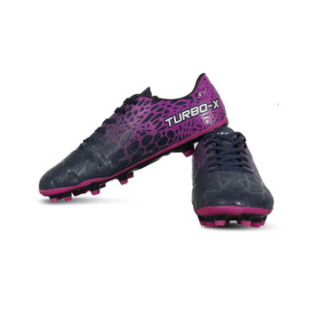 Turbo-X Football Shoes  -  5, Navy,Purple, Kids