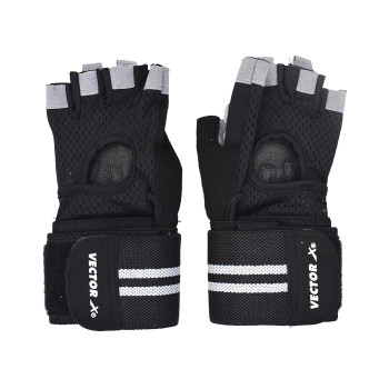 Rigour Gym Gloves  -  L, Black