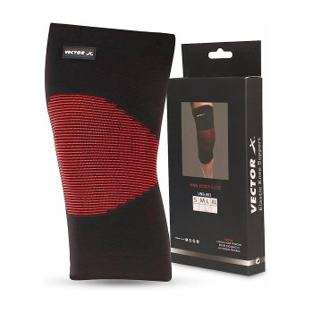 Elastic VNS003 Knee Support  -  M, Red,Black