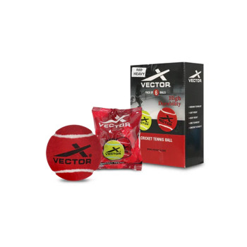 Cricket Tennis Ball  -  Red, Heavy Weight