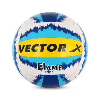 Flame Volleyball  -  4, Blue, White, Yellow