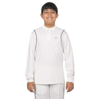 Striker Cricket White T-Shirt  - 28, White, Kids