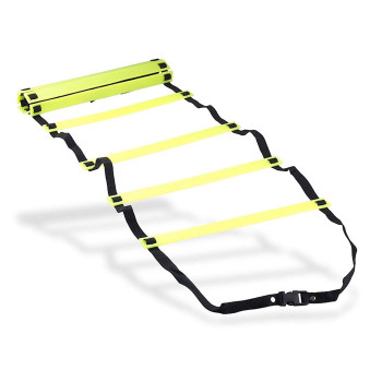 Flat Athletic Speed and Agility Ladder  -  6 Meter, Yellow, 10
