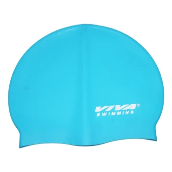 Zip Pouch Swimming Cap  -  Blue, Adult